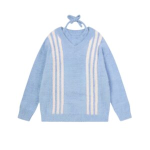 V-Neck Striped Sweater