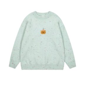 Cartoon Bear Embroidered Sweater